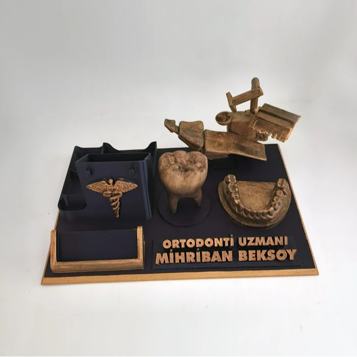 Kişiye Özel Ortodonti Uzmanı (Ortodontist) Masa İsimliği ve Kartvizitlik