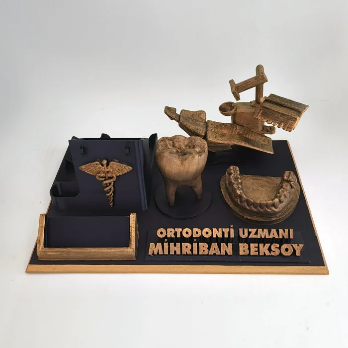 Kişiye Özel Ortodonti Uzmanı (Ortodontist) Masa İsimliği ve Kartvizitlik