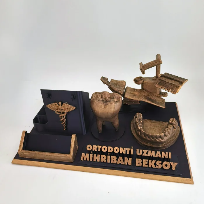 Kişiye Özel Ortodonti Uzmanı (Ortodontist) Masa İsimliği ve Kartvizitlik