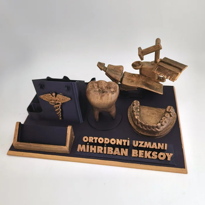 Kişiye Özel Ortodonti Uzmanı (Ortodontist) Masa İsimliği ve Kartvizitlik