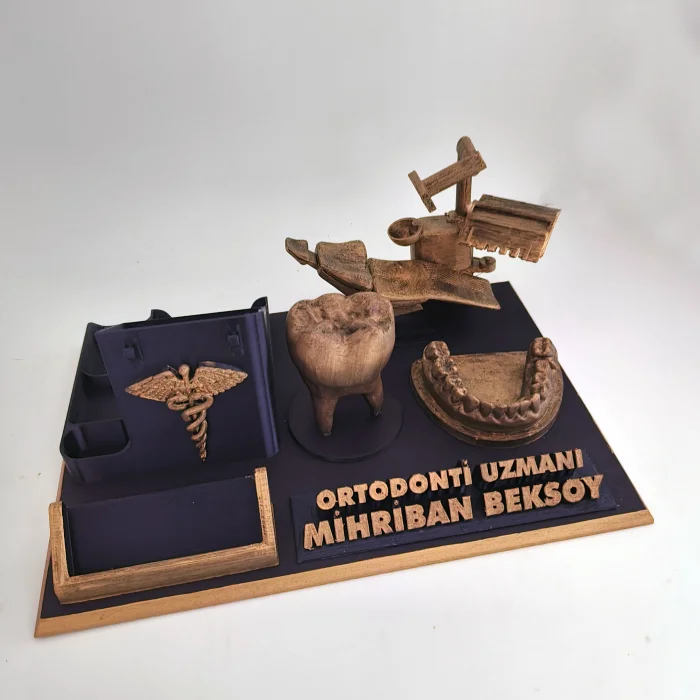 Kişiye Özel Ortodonti Uzmanı (Ortodontist) Masa İsimliği ve Kartvizitlik