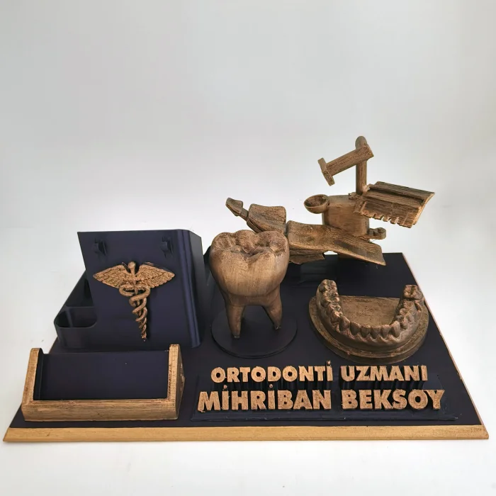 Kişiye Özel Ortodonti Uzmanı (Ortodontist) Masa İsimliği ve Kartvizitlik