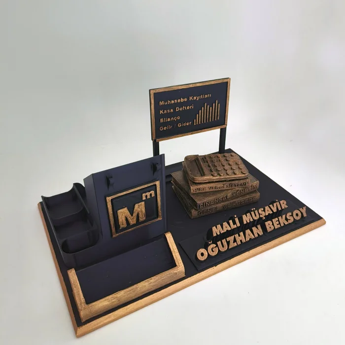 Kişiye Özel Mali Müşavir Masa İsimliği ve Kartvizitlik