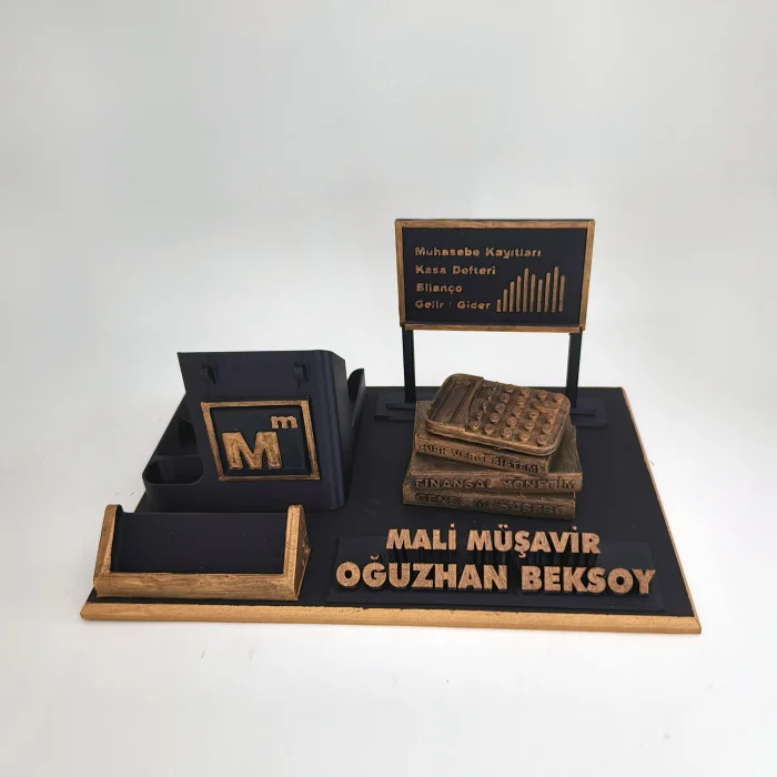 Kişiye Özel Mali Müşavir Masa İsimliği ve Kartvizitlik