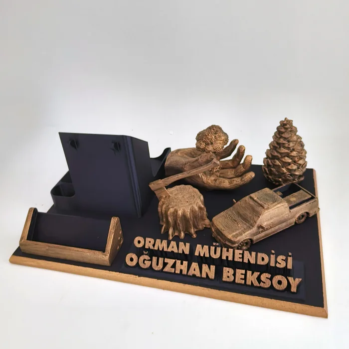 Kişiye Özel Orman Mühendisi Masa İsimliği ve Kartvizitlik