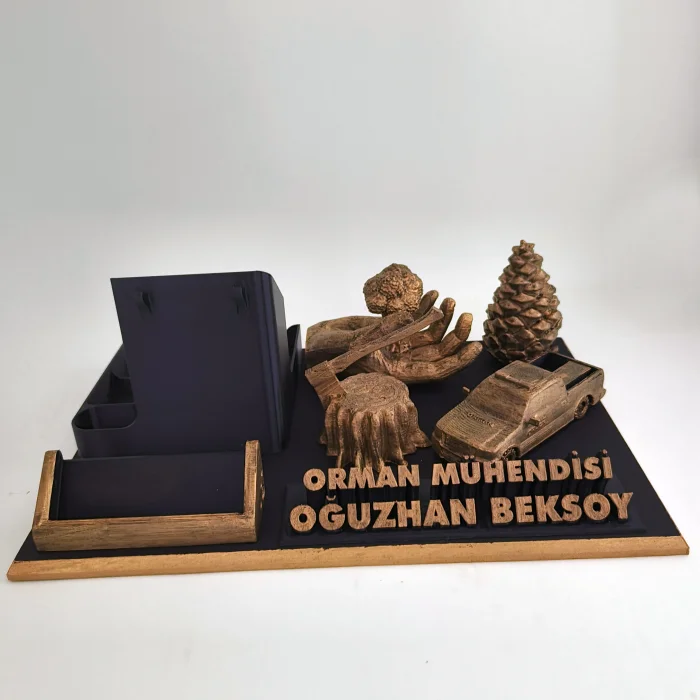 Kişiye Özel Orman Mühendisi Masa İsimliği ve Kartvizitlik