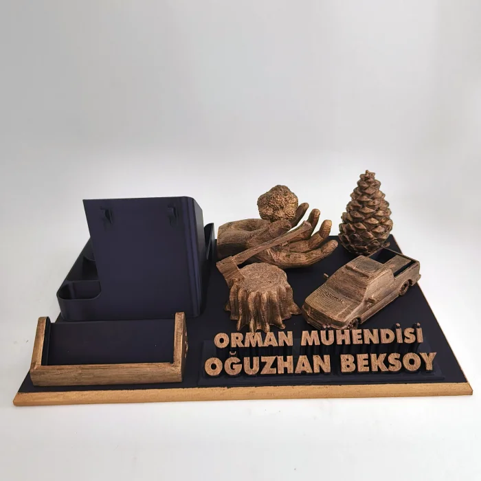 Kişiye Özel Orman Mühendisi Masa İsimliği ve Kartvizitlik