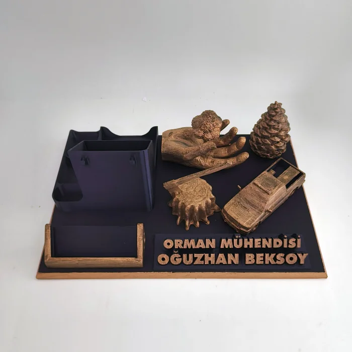 Kişiye Özel Orman Mühendisi Masa İsimliği ve Kartvizitlik