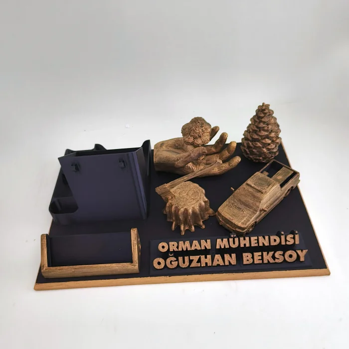 Kişiye Özel Orman Mühendisi Masa İsimliği ve Kartvizitlik