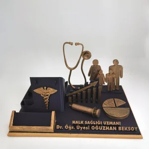 Kişiye Özel Halk Sağlığı Uzmanı Masa İsimliği ve Kartvizitlik