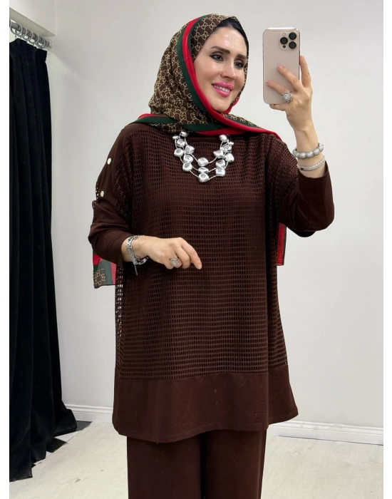 3lü File Takım Kahverengi