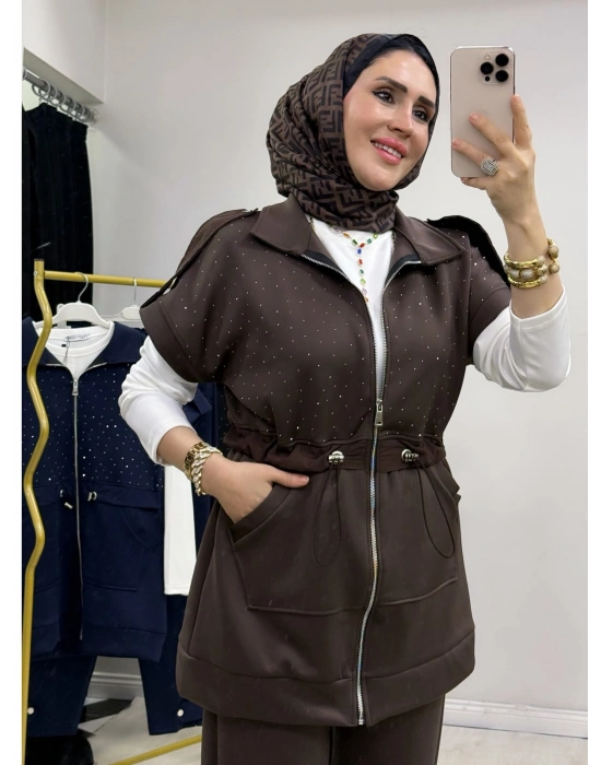 3lü Scuba Takım Kahverengi