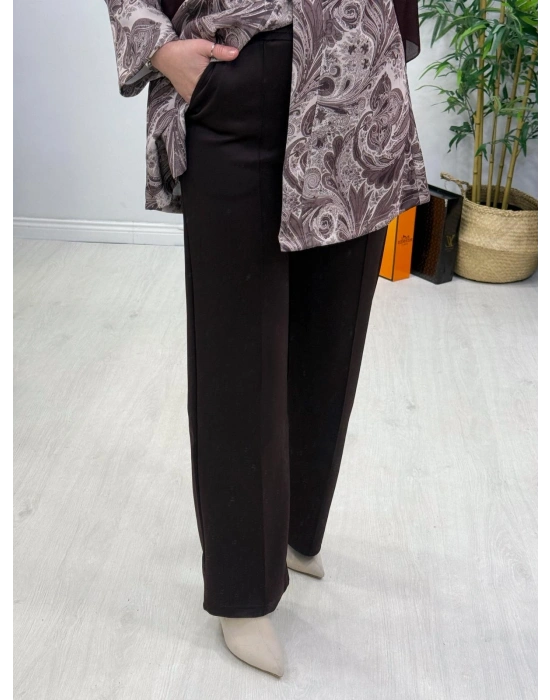 Etnik Desen Takım Kahverengi