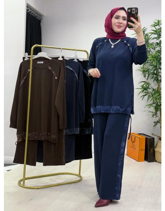 Batik Desen Takım Lacivert