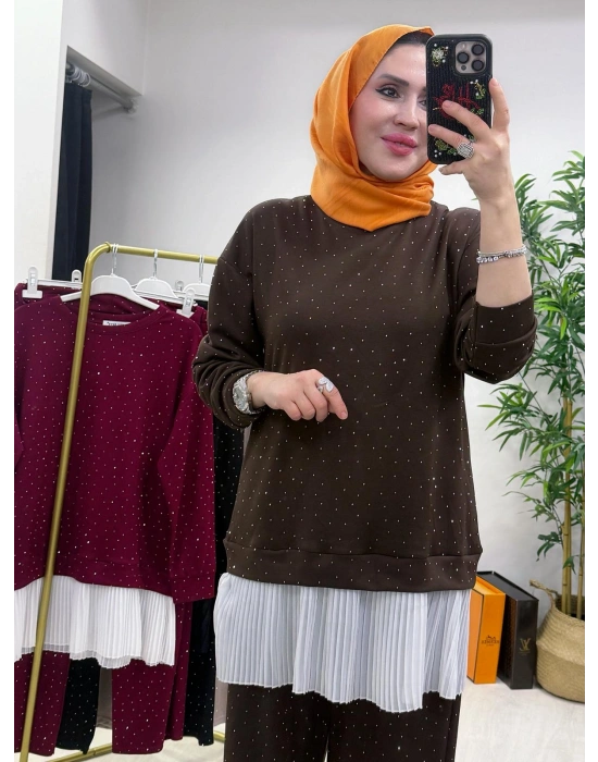 Elfida Takım Kahverengi