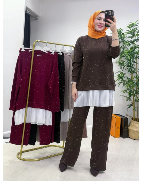 Elfida Takım Kahverengi