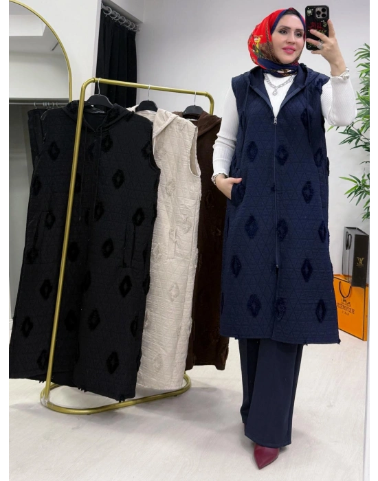 Yazlık İnce Kapitone Yelek Lacivert