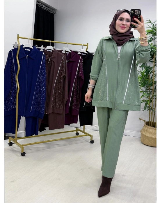 Ağaç Kabuğu Takım Yeşil