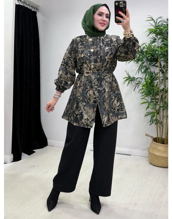 Yeni Sezon Dabıl Kumaş Takım Siyah