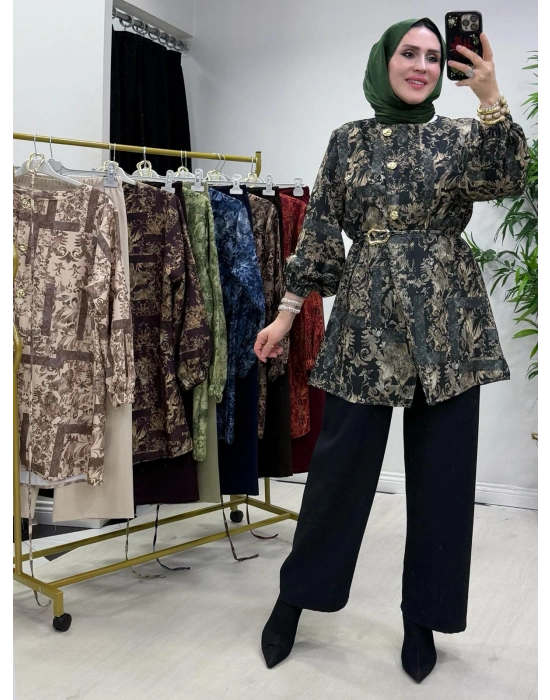 Yeni Sezon Dabıl Kumaş Takım Siyah