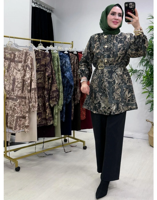 Yeni Sezon Dabıl Kumaş Takım Siyah