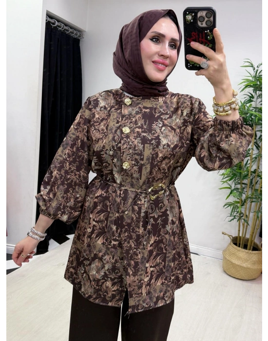 Yeni Sezon Dabıl Kumaş Takım Kahve