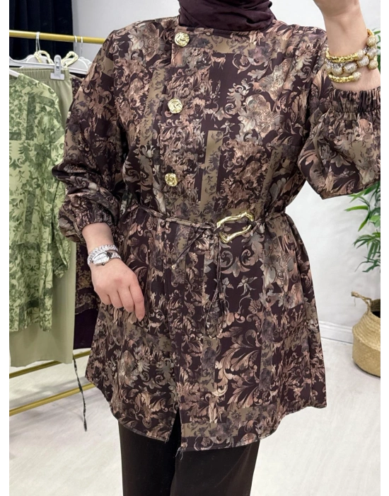 Yeni Sezon Dabıl Kumaş Takım Kahve