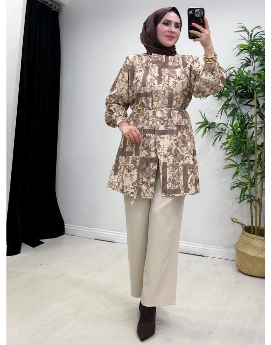 Yeni Sezon Dabıl Kumaş Takım Krem