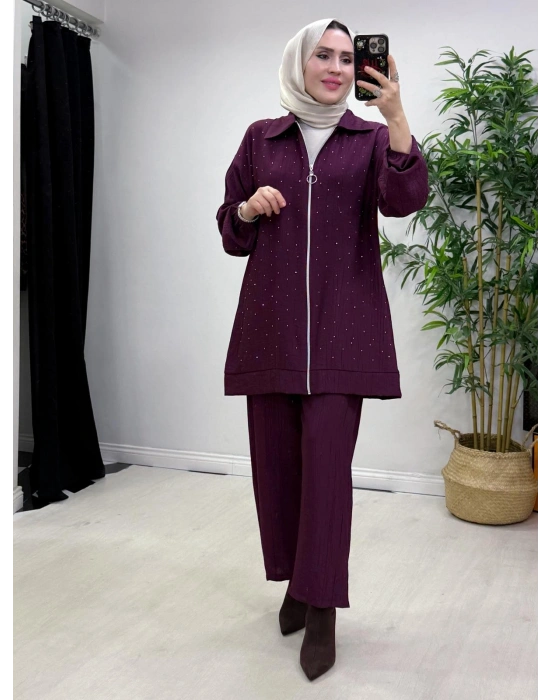 Yeni Sezon Ağaçkabuğu Takım Mürdüm