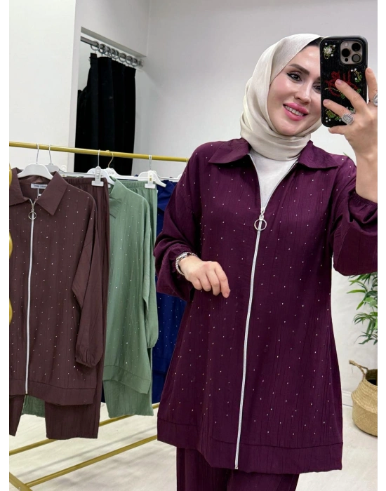 Yeni Sezon Ağaçkabuğu Takım Mürdüm