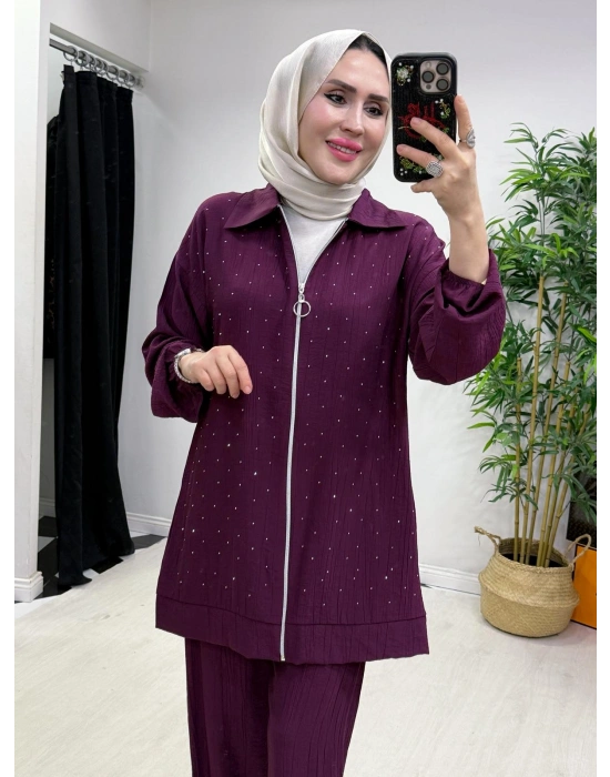 Yeni Sezon Ağaçkabuğu Takım Mürdüm