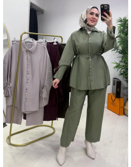 Yeni Sezon Zara Cupra Kumaş Takım Yeşil