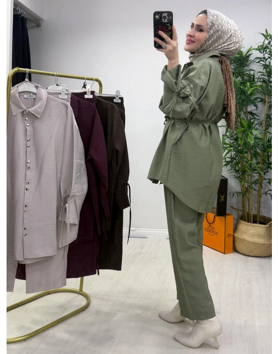 Yeni Sezon Zara Cupra Kumaş Takım Yeşil