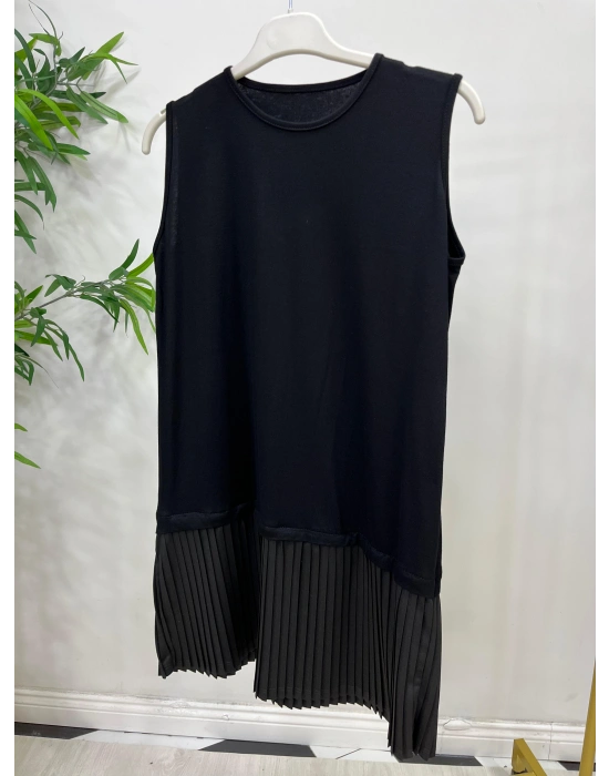 Etek Ucu Piliseli İçlik Siyah