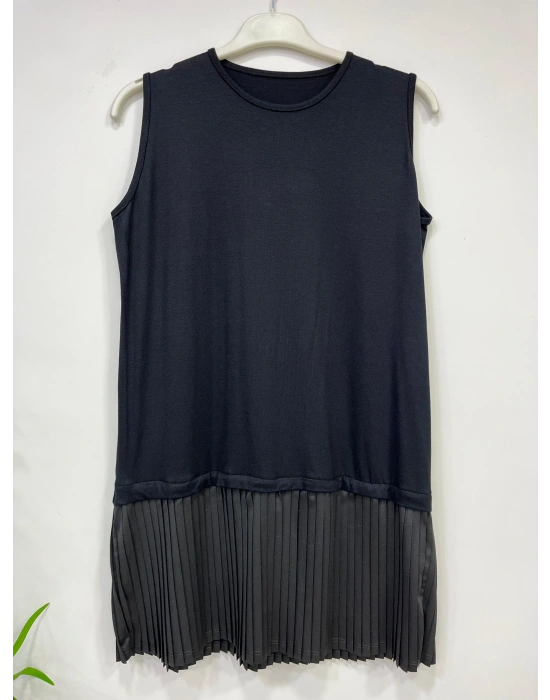 Etek Ucu Piliseli İçlik Siyah