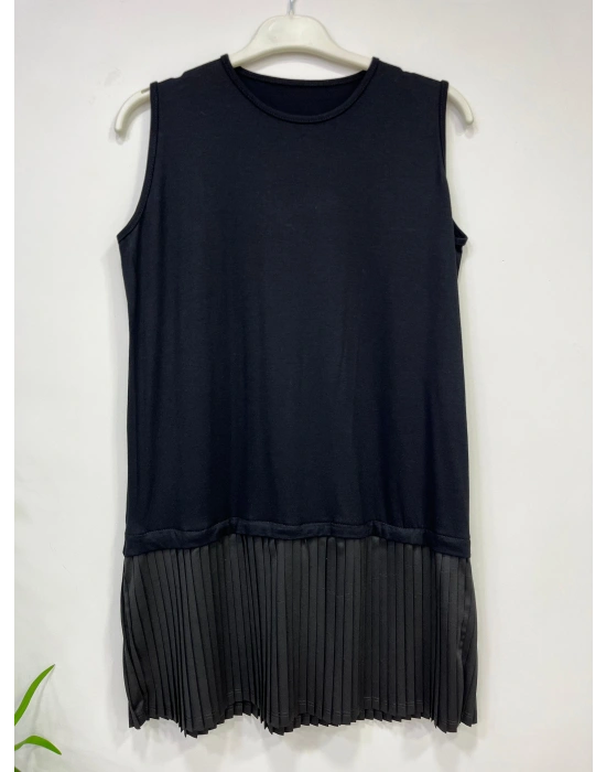 Etek Ucu Piliseli İçlik Siyah