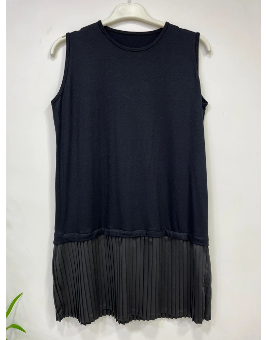 Etek Ucu Piliseli İçlik Siyah