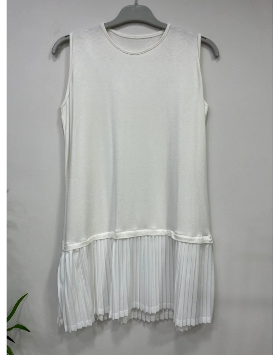 Etek Ucu Piliseli İçlik Beyaz