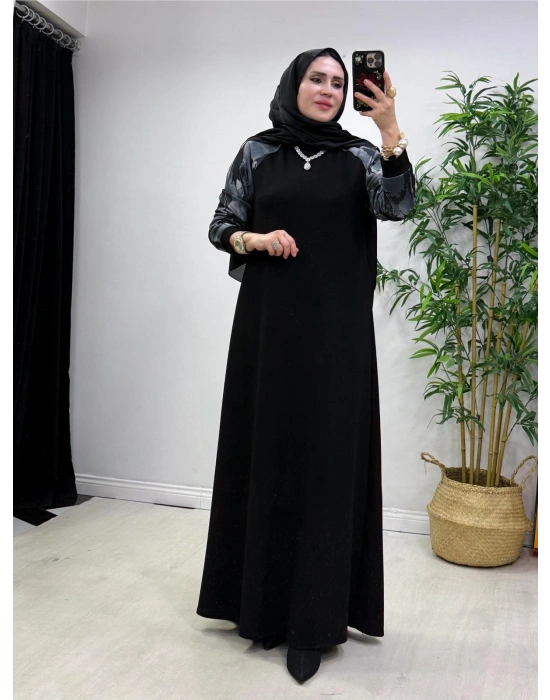 Batik Desenli Oysho Kumaş Elbise Siyah