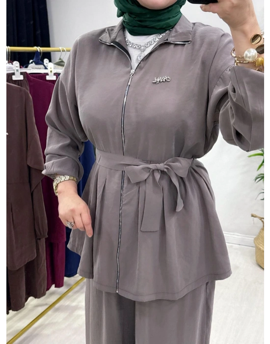 Kurdele Detaylı Modal Takım Vizon