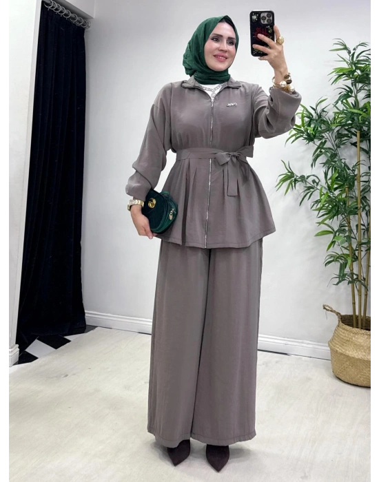 Kurdele Detaylı Modal Takım Vizon