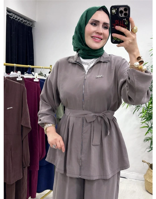 Kurdele Detaylı Modal Takım Vizon