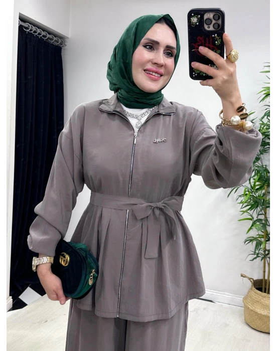 Kurdele Detaylı Modal Takım Vizon