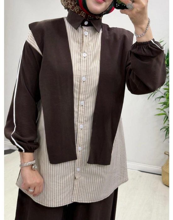 Kendinden Bağlamalı Spor Takım Kahverengi