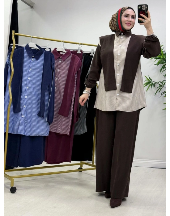 Kendinden Bağlamalı Spor Takım Kahverengi