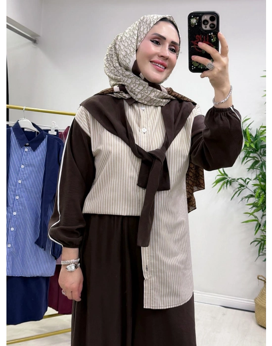 Kendinden Bağlamalı Spor Takım Kahverengi