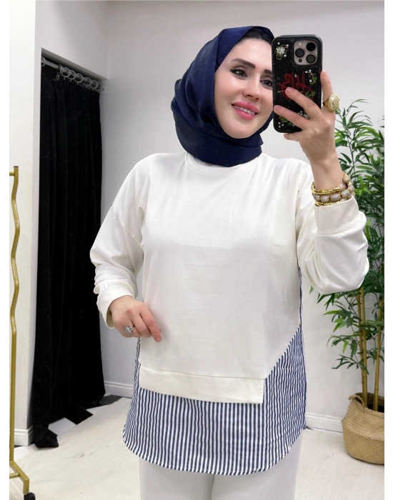 Spor Yazlık Oysho Kumaş Takım Beyaz