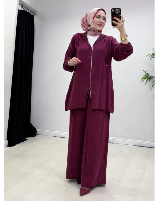 Yeni Sezon Kap Model Qupra Kumaş Takım Bordo