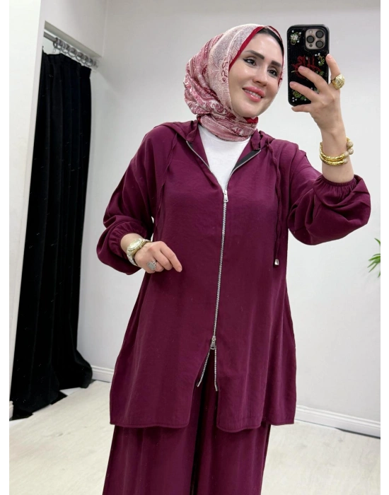 Yeni Sezon Kap Model Qupra Kumaş Takım Bordo