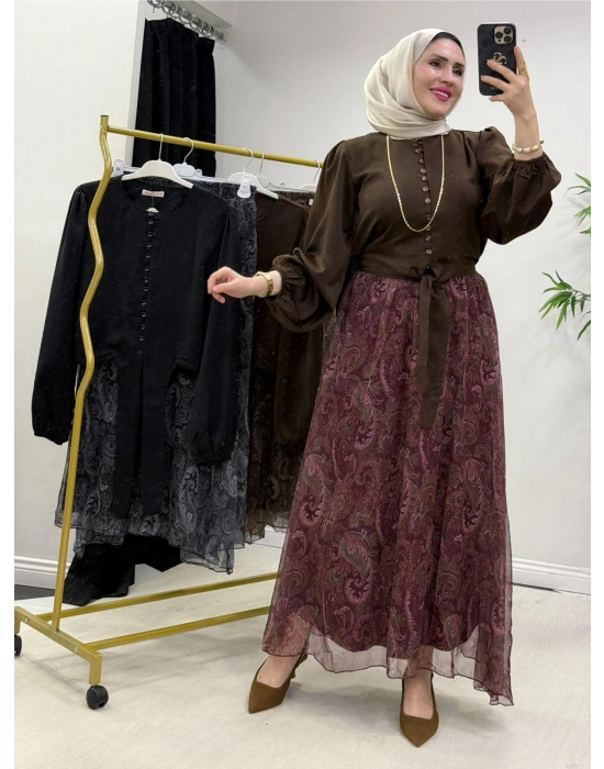 Etekli Takım Bordo